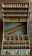 Vintage Simonsen Chicago 18 Inch Metal Tackle Tool Box Multitier Clean SKU/C-31