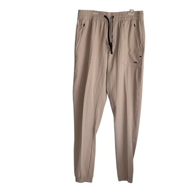 LEG3ND Performance Jogger Pants Mens Sz M Tan Drawstring Lightweight Tech Active