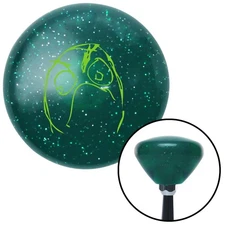 Green Angry Meme Green Retro Metal Flake Shift Knob w/ M16x1.5 Insert Shifter