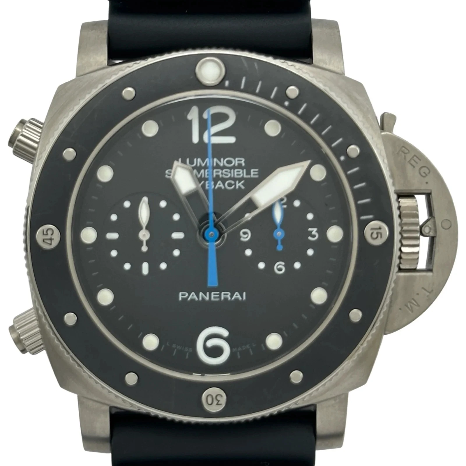 Panerai — PANERAI Luminor 1950 3 PAM00615 47mm Ti Black Dial Automatic Watch 2016 #OKW330