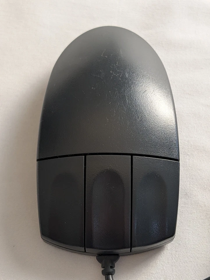 Vintage IBM Logitech M-S48W (M-S4AW) PS/2 Ball Mouse - 3 Button -Classic Black - Image 3 of 4