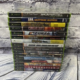 Xbox Video Games Lot Of 60 - Untested / 1 Xbox Brand Cd Holder Some Cases.