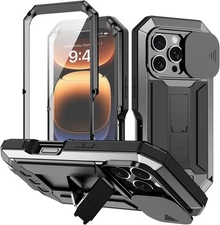 Compatible with iPhone 16 Pro Case with Screen Camera Protector 