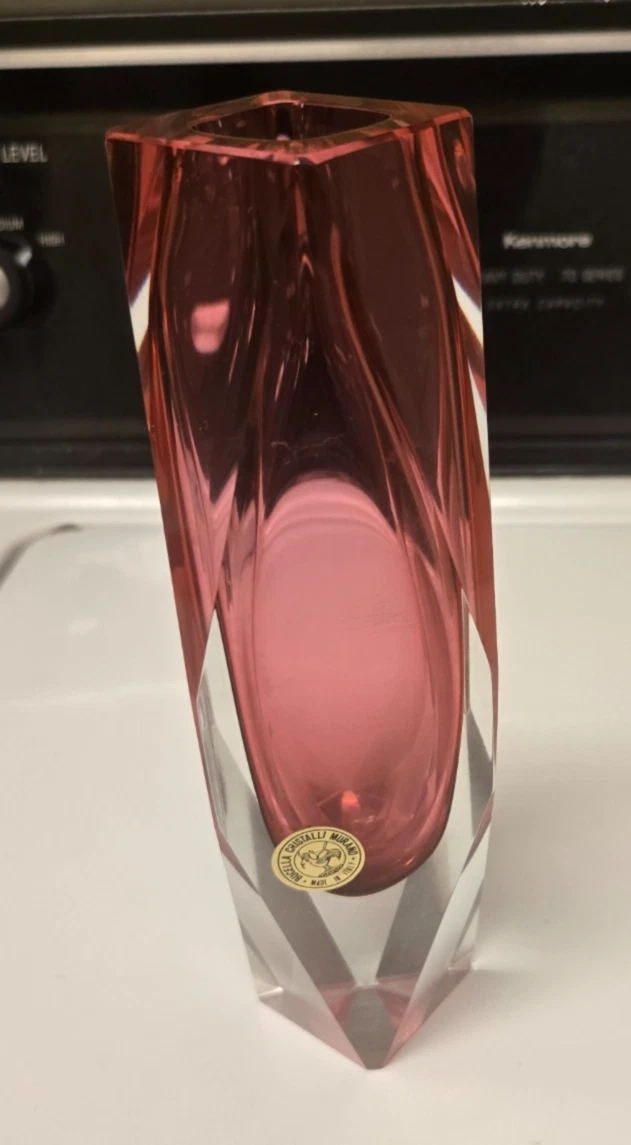 Vintage Bucella Cristalli Murano Bud Vase