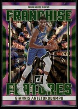 2023-24 Donruss Giannis Antetokounmpo #10 Franchise Features Purple Laser /99