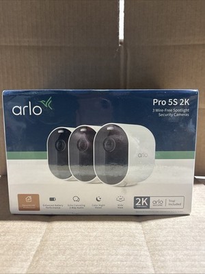 #Arlo Pro 5S Spotlight Wireless Security Camera 2K HDR Dual-Band Wi-Fi - 3 Pack