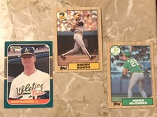 1987 Rookie Card Mark McGwire (2) & Barry Bonds
