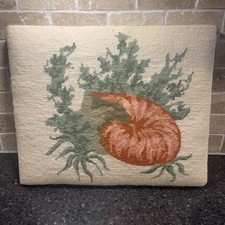 Vintage Tapestry Wall Hanging Square Orange Pumpkin Leaves 14.5” X 12”x 2”