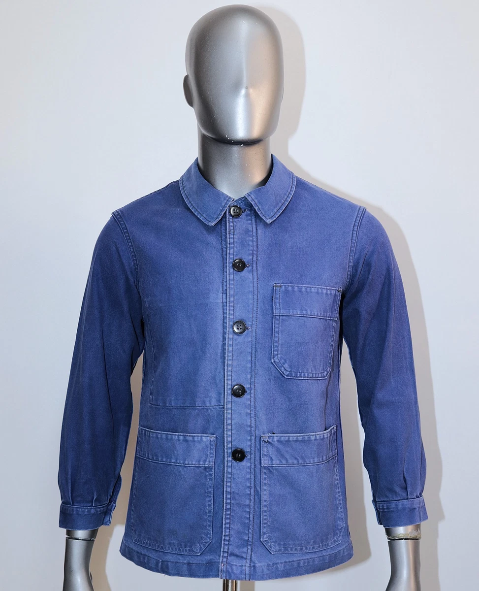 Chore Jacket Cotton Blue Vintage Outerwear Coats & Jackets for Men