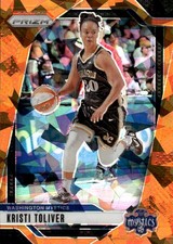 2024 Panini Prizm WNBA Kristi Toliver #12 Ice Orange Prizms Washington 32H