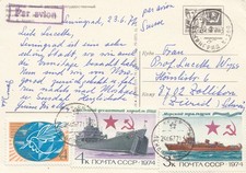 Russia: 1977: Postcard as Airmail to Zollikon