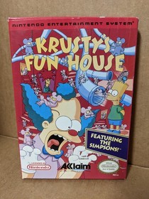 Krusty's Fun House for Nintendo NES Complete in Box with poster The Simpsons