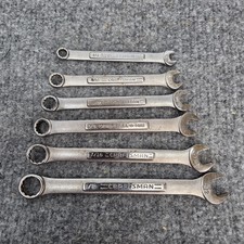 Vintage Craftsman Usa Sae Combination Open End Wrench Lot 6 Pc Mixed Sizes
