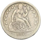 1857 10c Seated Liberty Silver Dime - Trace Luster - XF - SKU-Z5066