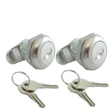 2 Pack Truck Tool Box Lock with Keys Pickup Toolbox Latch Cylinder, 5/8" Cyli...
