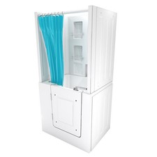 AcquaVapore Senioren Dusche Sitzwanne Badewanne mit Tür S02D-A 78x100cm