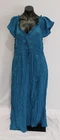 J. Crew Women's Palermo Dress in Viscose-Blend Crinkle CD4 Nordic Sea Large NWT