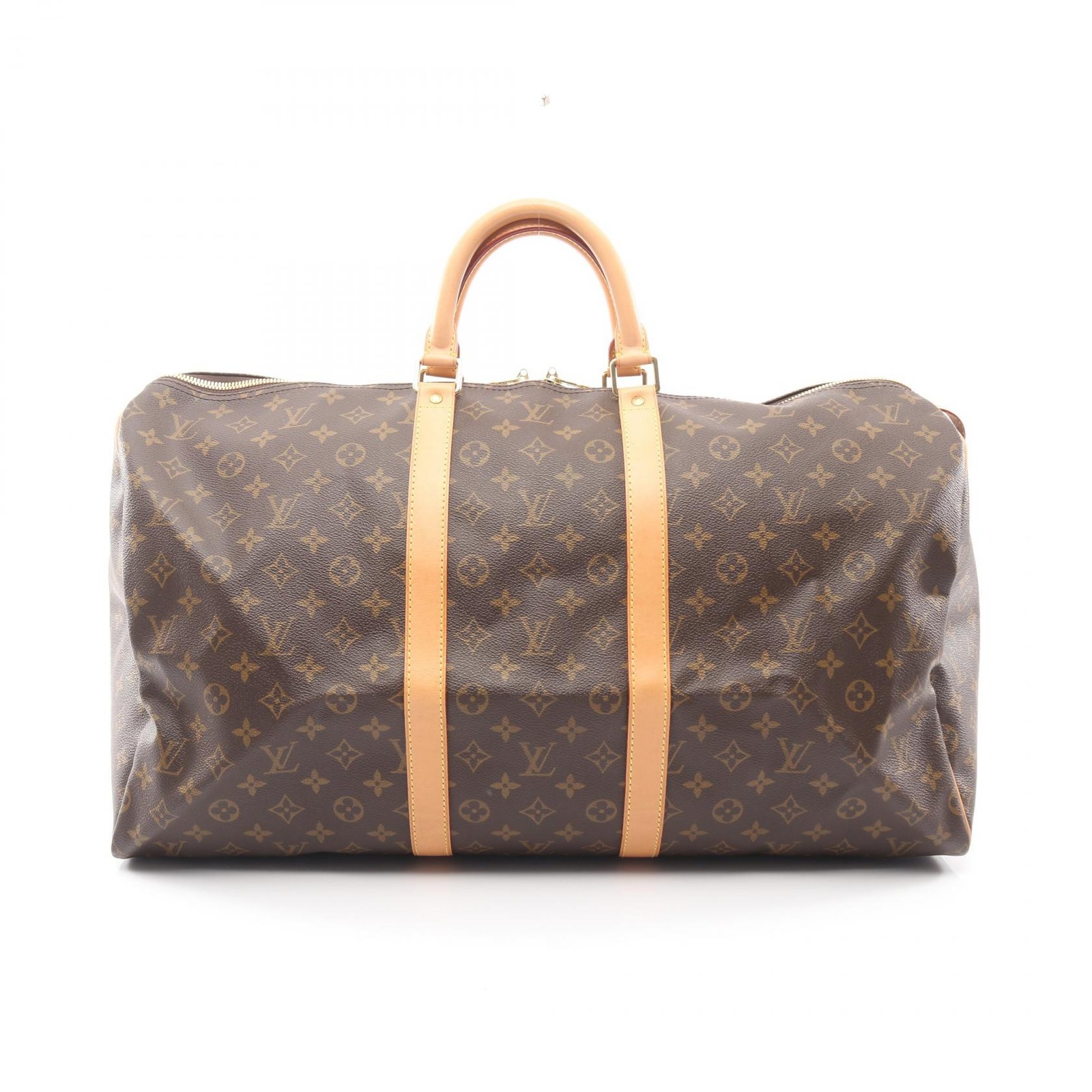 LOUIS VUITTON Keepall 55 Handbag M41424 Monogram canvas leather Brown Used LV