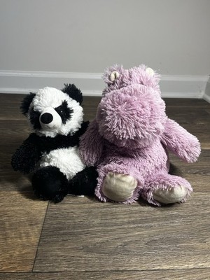 Lot Of 2 Warmies Panda And Purple Hippo Plushie