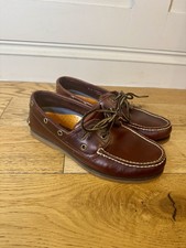 Timberland Leather Boat Shoes Brown | Classic Deck Shoes | UK 8 | Old Money