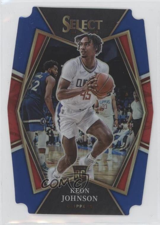 2021 Panini Select Premier Level Blue Prizm Die-Cut /249 Keon Johnson #115 0w8f