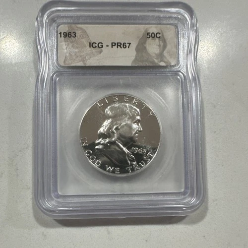 1963 Franklin Half Dollar ICG PR67 Proof Silver Philadelphia