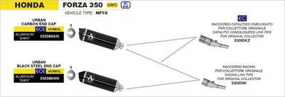 AUSPUFF ARROW URBAN ALU DARK CARBY CAP EcE FÜR HONDA FORCE 350 2021 > 2024