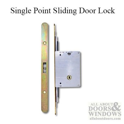 Amesbury Truth SPL Single Point Sliding Door Lock Yellow DiChromate