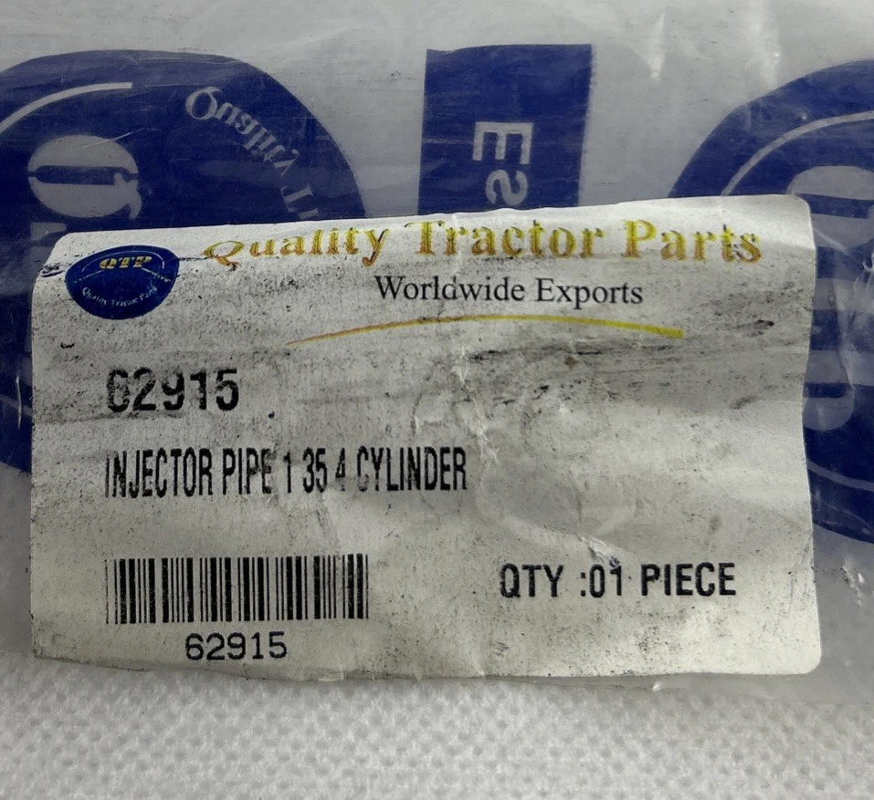QTP 62915 Fuel Injection Pipe No. 1 Massey Ferguson 35 4-Cylinder Diesel photo 3