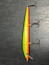 Jim Bagley Bait Co. Bang O Lure #5 Black On neon green yellow orange USA (A21)