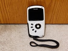 Kodak Playsport Zx3 Waterproof Video Camera HD 1080P White Bundle Tested Cleaned