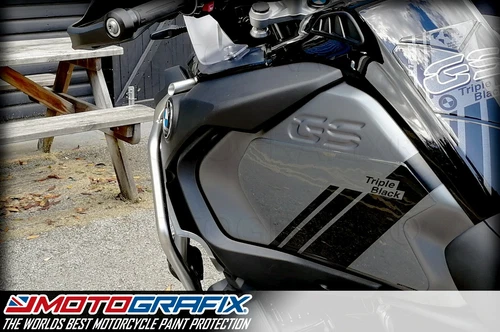 BMW R1250GS Adventure 2021 - 2024 Triple Black Knee Tank Gel Paint Protection