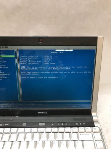 Dell XPS M1330 13.3" Laptop Intel Core 2 Duo 2.5GHz 4GB RAM NO HDD NO OS - - -DW - Picture 3 of 11