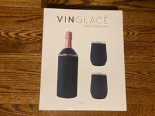 Vinglacé Wine Bottle Chiller Gift Set- Portable Stainless Steel Wine Cooler