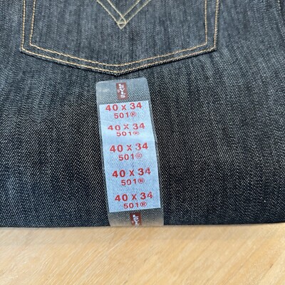 90s Levi's 501 denim Made in USA 34 × 30 Vintage 90s 501 XX Levis Shrink To Fit Deadstock Raw Jeans 40x34