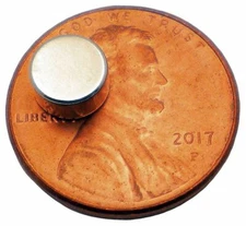 1/4" x 1/8" Disc Magnets - Adhesive Backed - Neodymium Magnet
