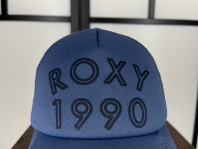 ROXY 1990 Hat Cap Snap Back Womens One Size Blue Trucker Polyester