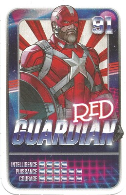 MARVEL CARD. SUPERHELDEN. LECLERC 2021. ERWECKE DEINE MACHT. RED GUARDIAN NR. 91