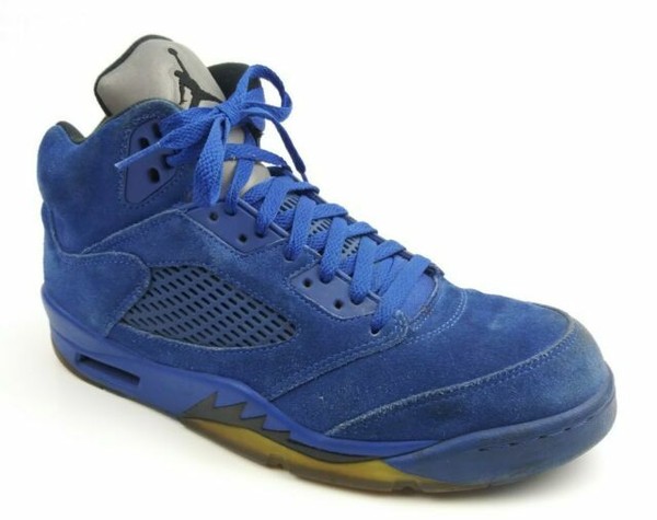 Nike Air Jordan 5 Retro Athletic Shoe For Men Size 9 5 Game Royal Black For Sale Online Ebay
