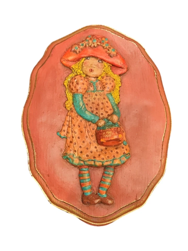 Juego de 3 placas vintage hechas a mano para habitación de niña Foto 2 de 4