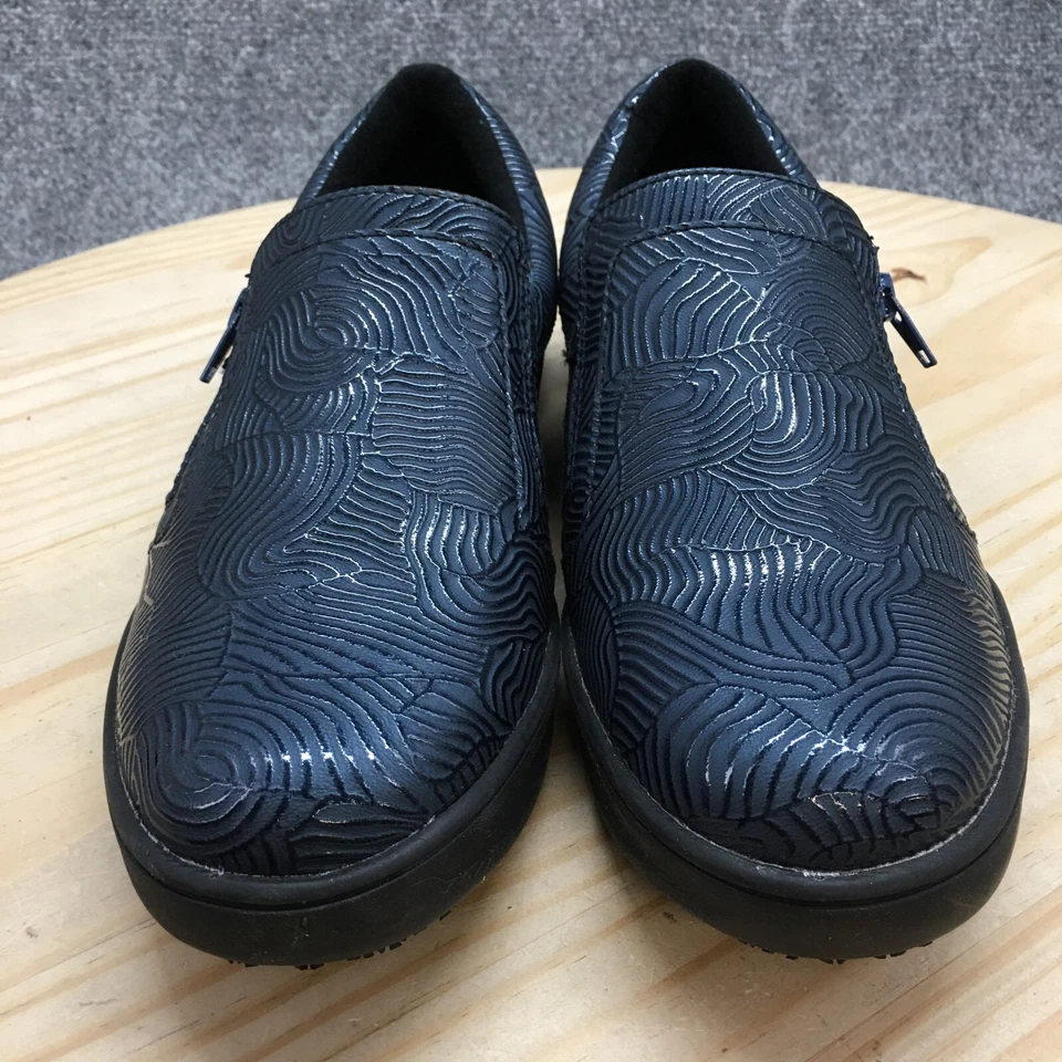 Spring Step Zapatos Mujer 9 M Ispie Grabado Sin Cordones Mocasines Azul Cremallera Informal Bajo Foto 4 de 4