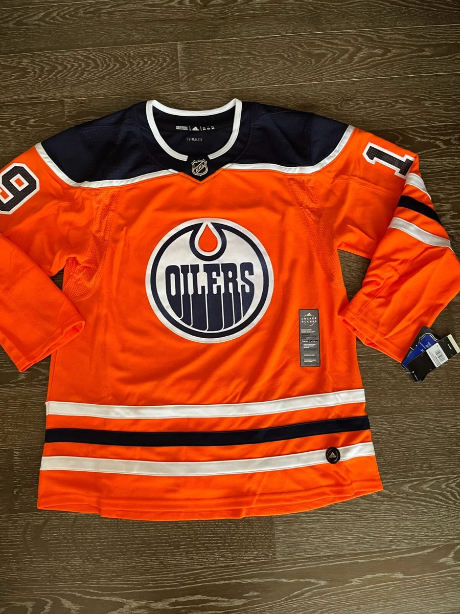 New Edmonton Oilers adidas Orange Authentic Blank Jersey