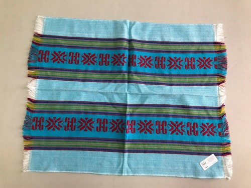JUEGO DE 6 SERVILLETAS MEXICANAS XLARGE, TAPETE DE MESA, 25" X 18", TURQUESA 1 - Imagen 2 de 2