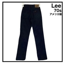 Lee200 70s Cordyloy Pants Made in USA 42talon Black Vintage