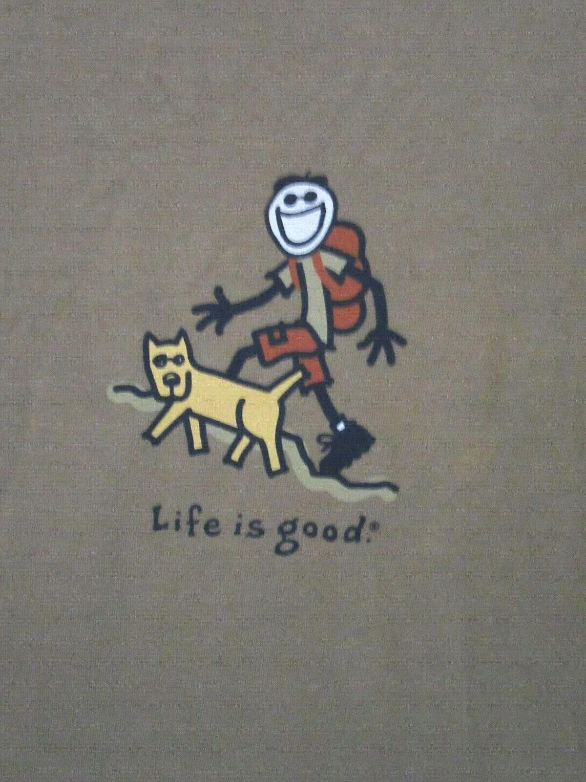 LIFE IS GOOD MEN L/S TEE JAKE / ROCKET HIKING "HAPPY TRAILS"...(M)