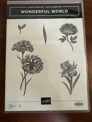 Stampin Up Cling Stamp Set ~ Wonderful World | eBay