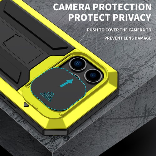 For iPhone 16 15 14 13Pro Max Case Shockproof Aluminum Gorilla Glass Metal Cover - Picture 45 of 46