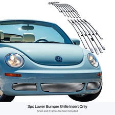 Fits 2006-2011 VW Volkswagen Beetle Bumper Chrome Billet Grille Grill Insert