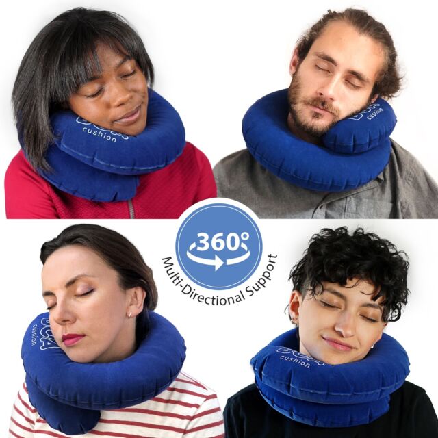 Boa Cushion Travel Pillow Inflatable 360° Support for Head Neck and Chin Boa Cushion Travel Pillow Inflatable 360° Support for Head Neck and Chin