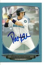 PATRICK KIVLEHAN SEATTLE MARINERS SIGNED AUTO 2013 BOWMAN CARD #BP92 W/COA